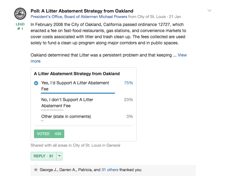 Poll Litter Abatement